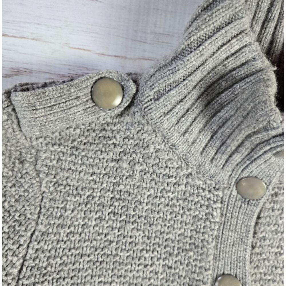 Talbots Gray Button Down Sweater Jacket sz Small - image 2